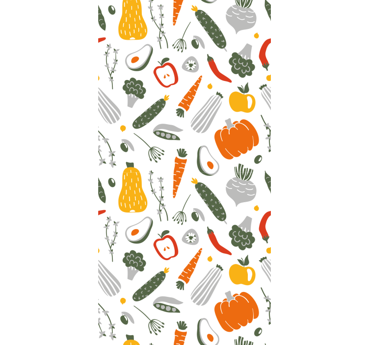 Kitchen wallpaper colorful vegetable collection - TenStickers