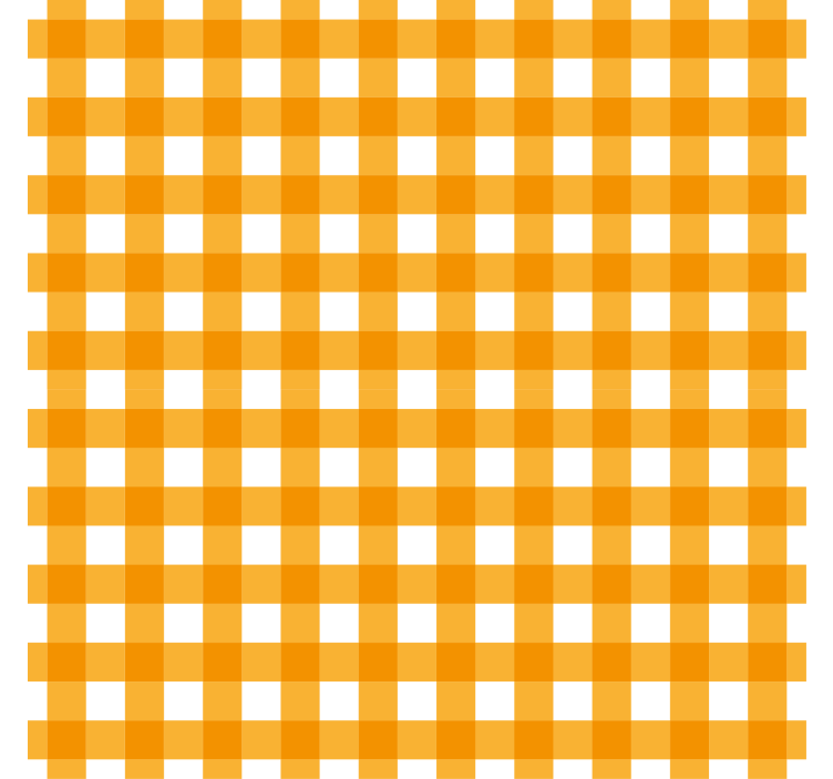 Kitchen wallpaper in orange checkered motif - TenStickers
