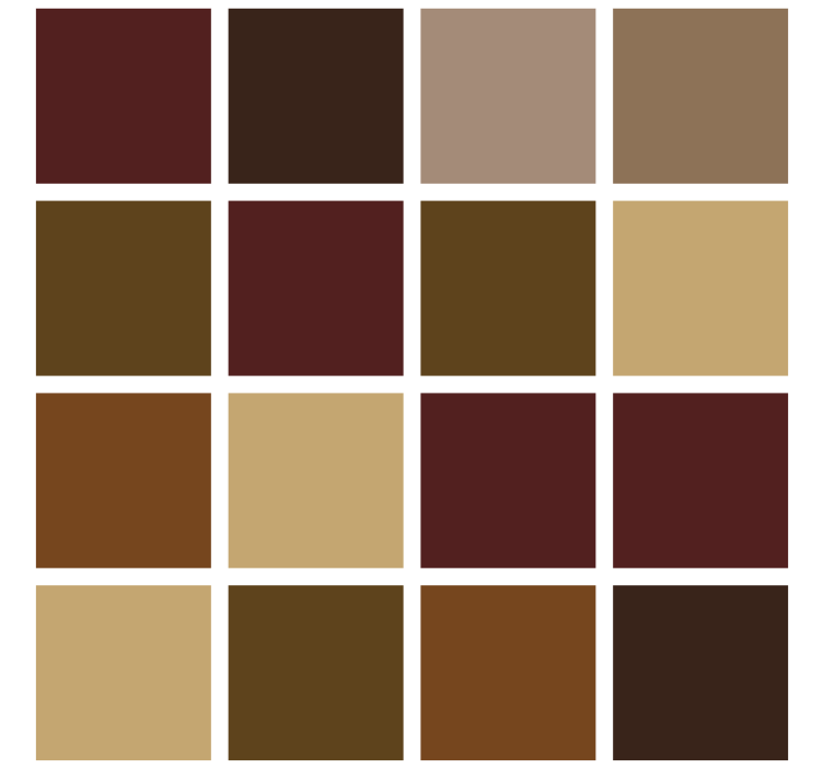 Warm colour blocks bathroom wallpaper - TenStickers