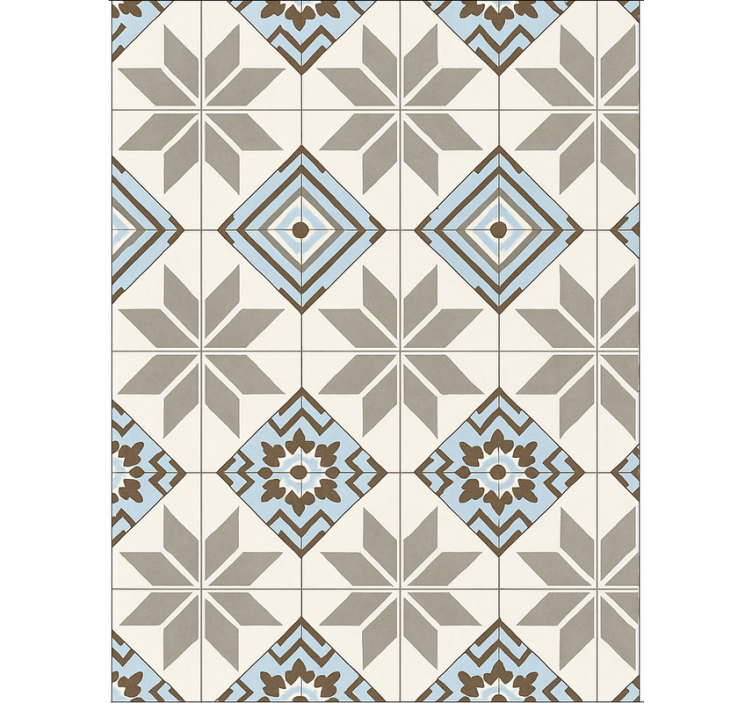 Tile effect wallpaper blue star tiles - TenStickers