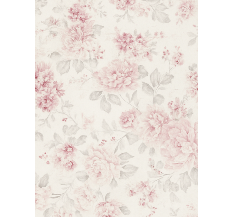 Master bedroom wallpaper vintage pink floral design - TenStickers