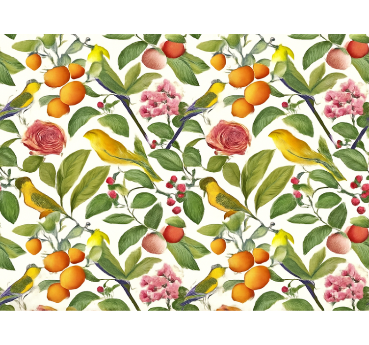 Living area wallpaper exotic jungle design - TenStickers