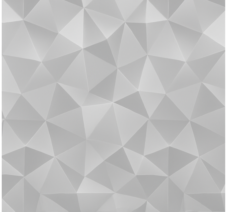 Living area wallpaper light grey 3d triangles - TenStickers