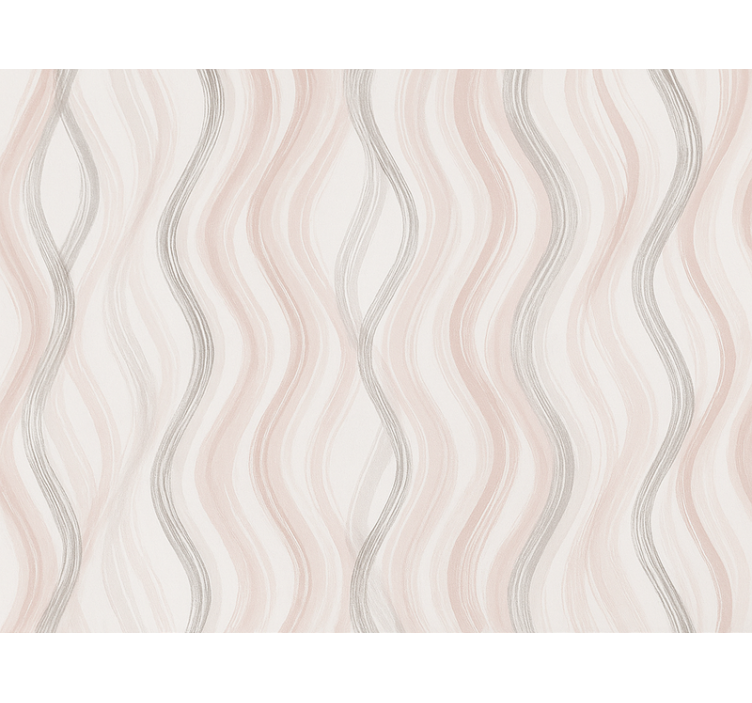 Wallpaper childrens room light grey and pink stripes - TenStickers