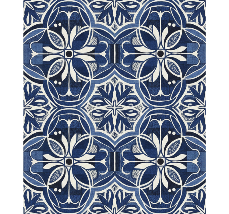 Navy blue wallpaper navy fabric pattern design - TenStickers
