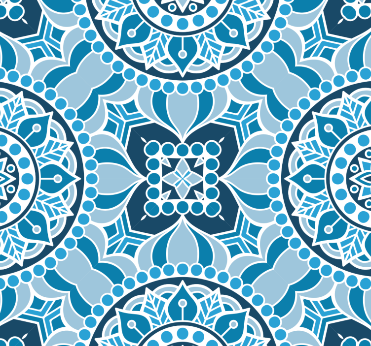 Mandala Inspired Tiles tile effect wallpaper - TenStickers