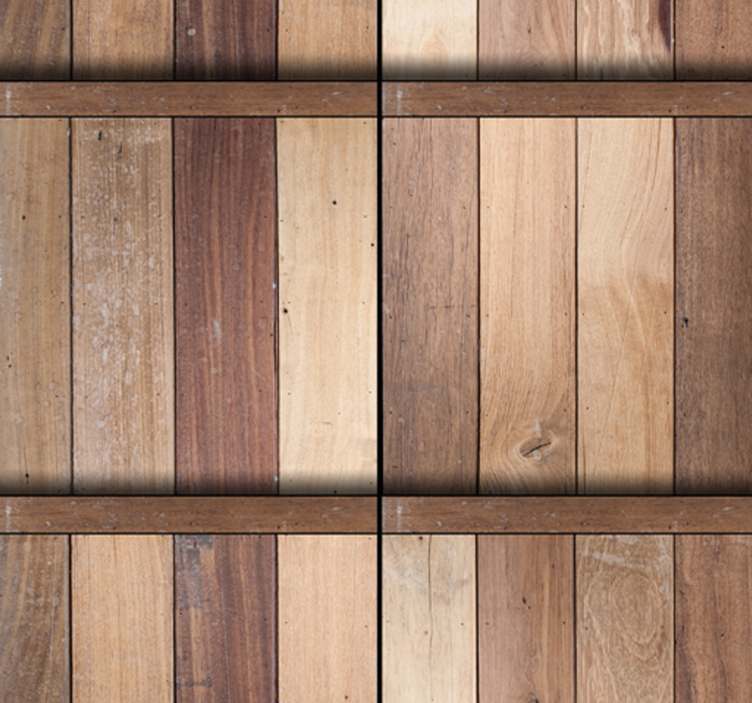 Rustic Planked Texture wood effect wallpaper - TenStickers