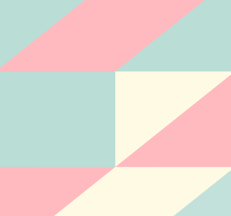 Angular Pastel Triangles wallpaper geometric - TenStickers