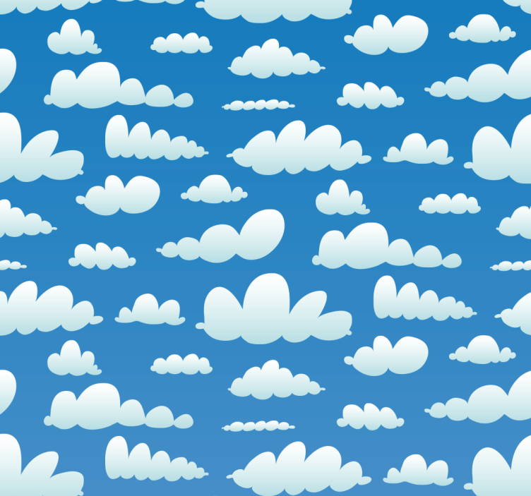 Cloud Pattern Design living area wallpaper - TenStickers