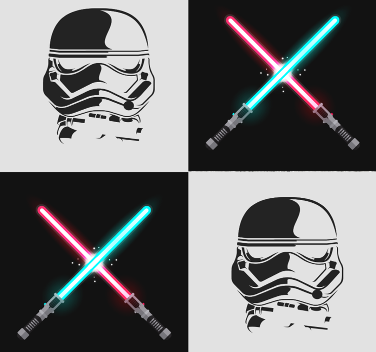 Stormtrooper Lightsabers custom wallpaper - TenStickers
