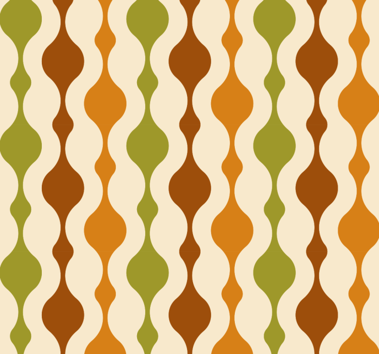 Curvy Pattern Design wallpaper striped - TenStickers
