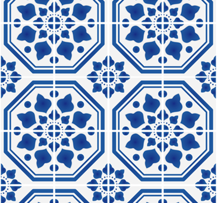 Geometric Tile Symmetry wallpaper effect tiles - TenStickers