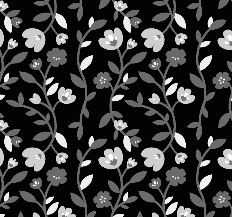 Floral Motif flowers wallpaper - TenStickers