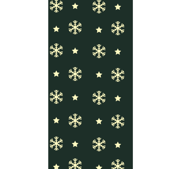 Green snowflakes Christmas Wallpaper - TenStickers