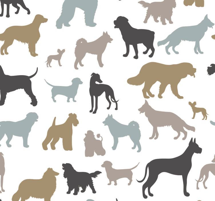 Feline Silhouettes cats wallpaper - TenStickers