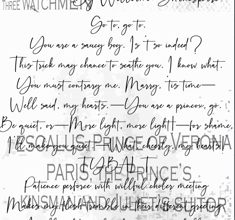 Handwritten Script Bedroom Accent Letter Wallpaper - TenStickers