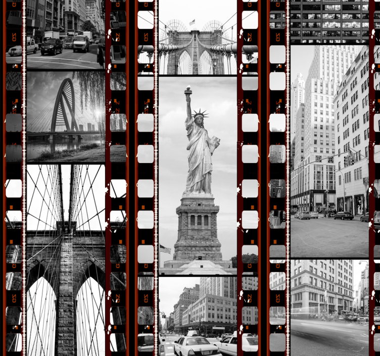 Collage of New York Wallpaper - TenStickers