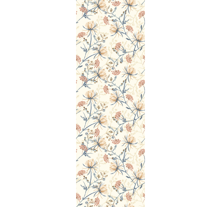 Vintage Flower Print Wedding Wallpaper - TenStickers