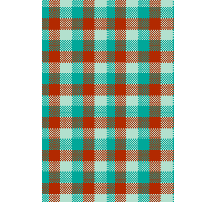 Gingham Pattern wallpaper geometric - TenStickers