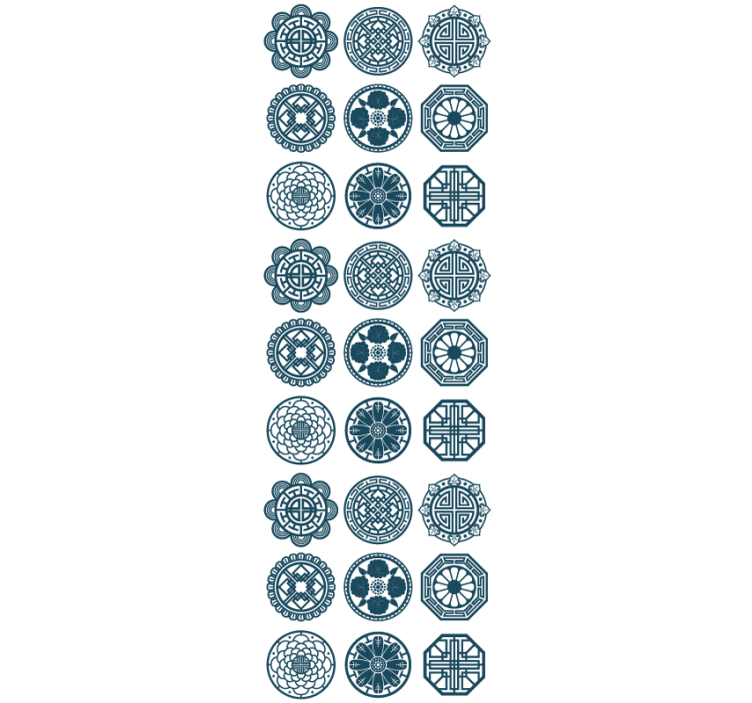 Geometric Tile Patterns tile effect wallpaper - TenStickers