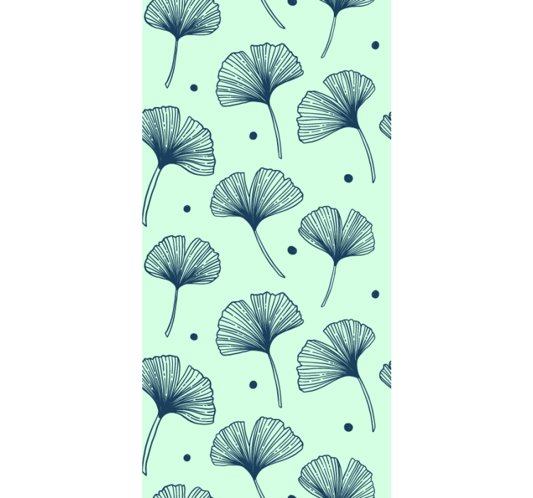 Ginkgo Leaf Pattern leaves wallpaper - TenStickers