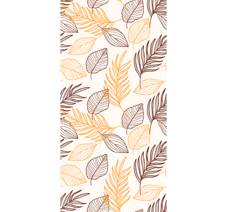 Autumn Foliage Pattern leaves wallpaper - TenStickers