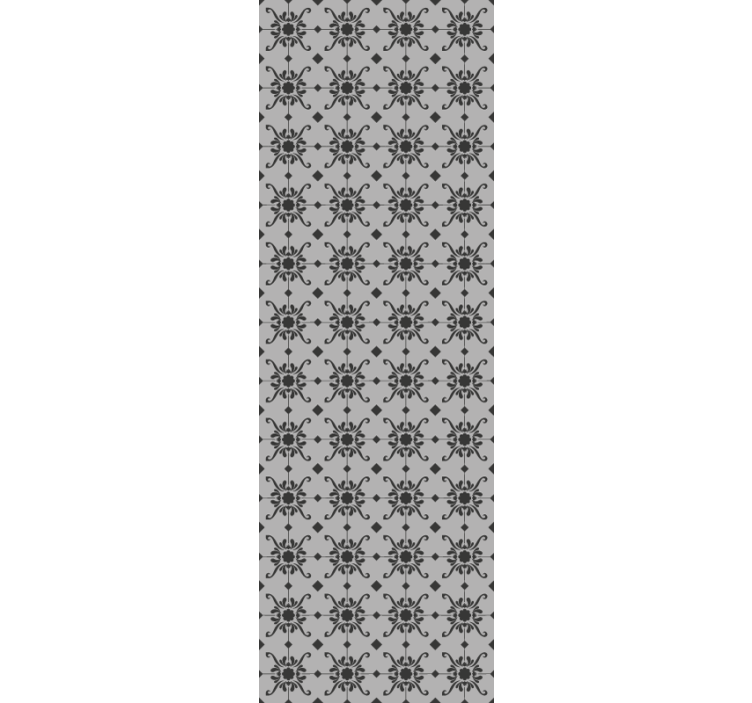Moroccan grey pattern Textured Wallpaper - TenStickers