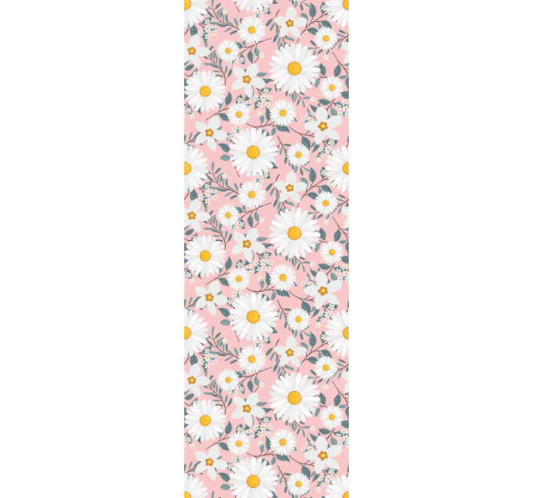 Daisy Bloom Pattern flowers wallpaper - TenStickers