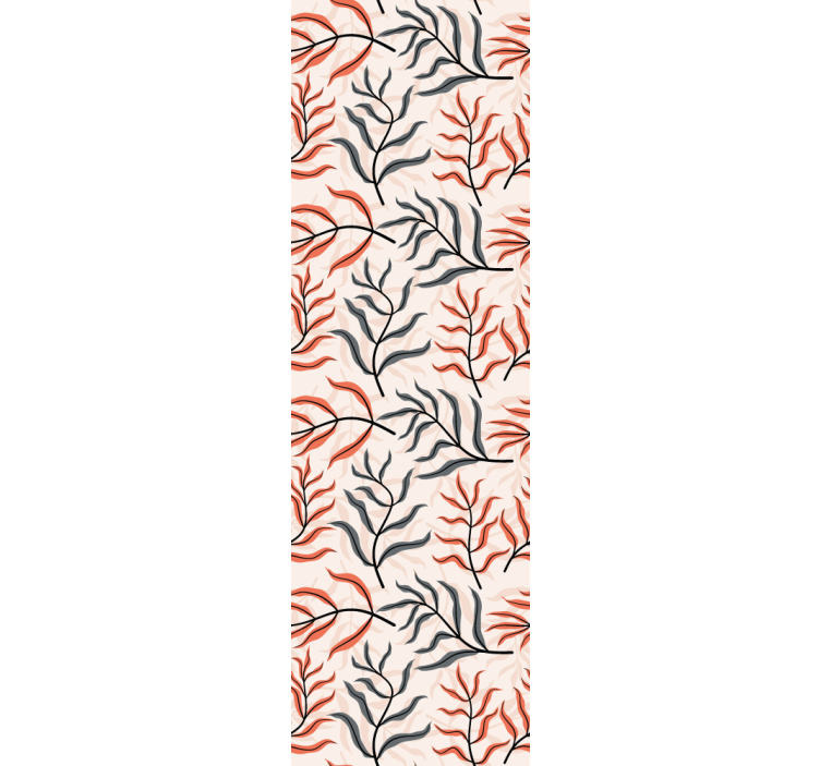 Botanical Seamless Pattern leaves wallpaper - TenStickers