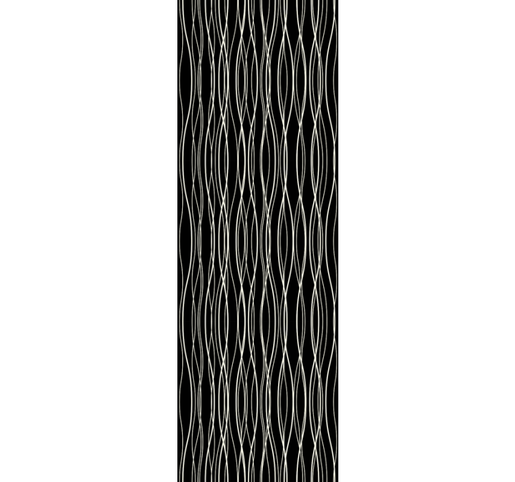 Curvilinear Lines wallpaper vertically striped - TenStickers