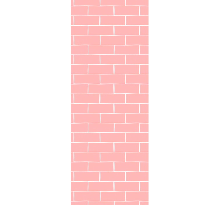 Pink Brick Pattern bricks wallpaper - TenStickers