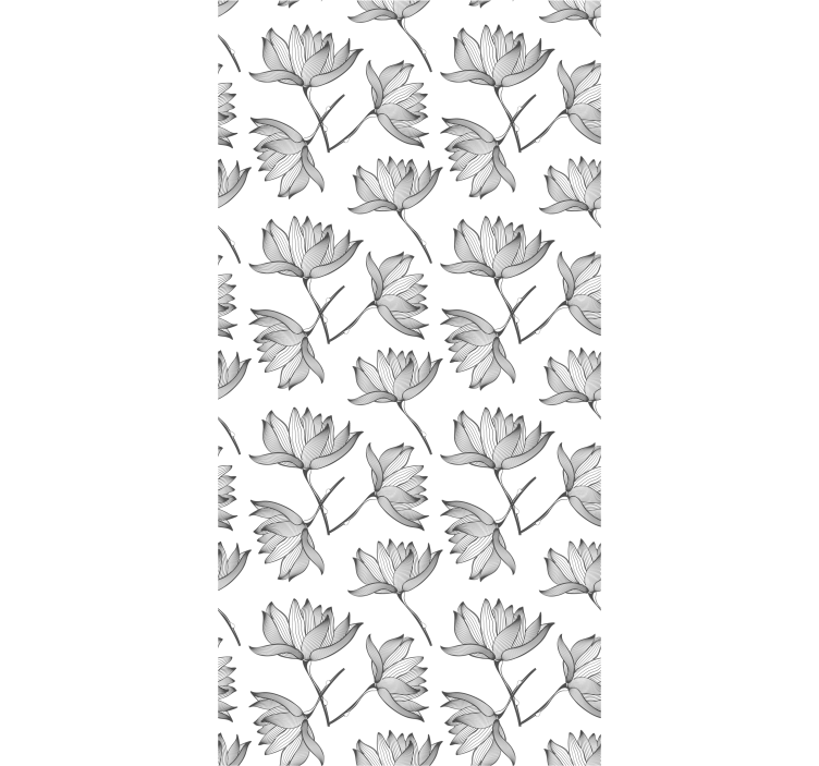 Botanical Sketches flowers wallpaper - TenStickers