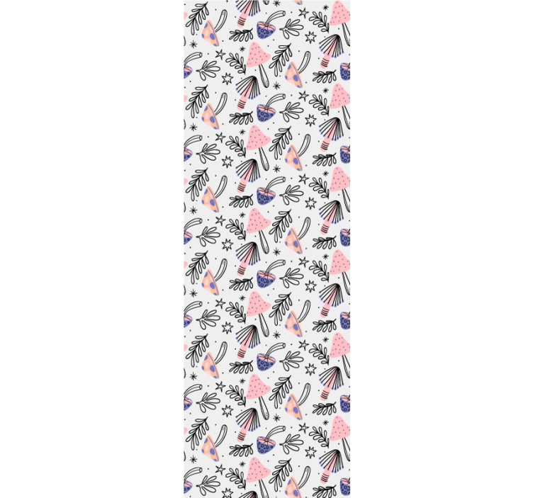 Whimsical Botanical Motifs art wallpaper - TenStickers