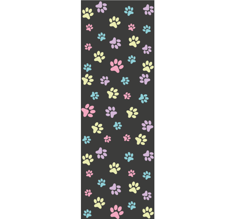Paw Pattern Motif cute dog wallpaper - TenStickers
