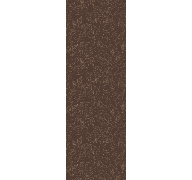 Rose minimalistic pattern flowers wallpaper - TenStickers