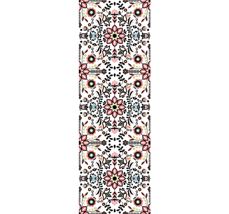 Ornamental Motif floral wallpaper - TenStickers