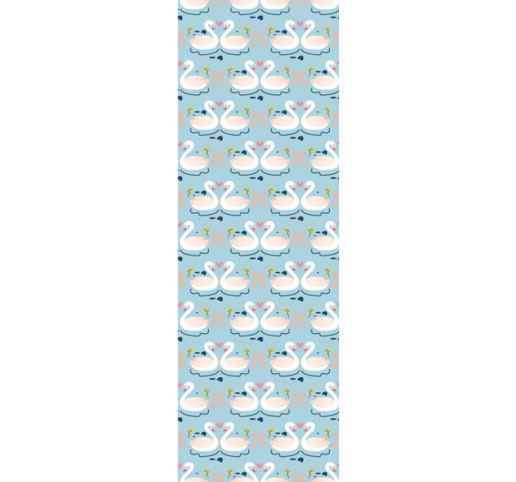 Swan Lake Pattern animals wallpaper - TenStickers