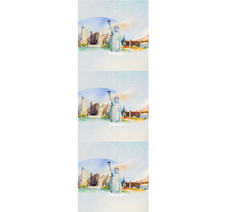 Urban Landmark Collage wallpaper new york - TenStickers