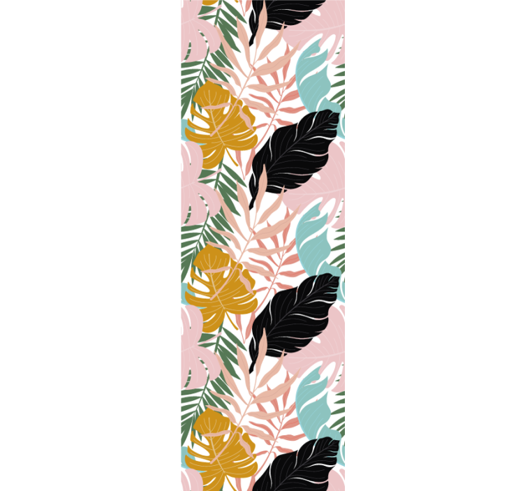 Exotic foliage assortment leaves wallpaper - TenStickers