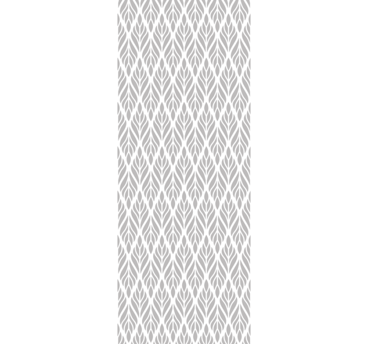 Grey modern arrangement leaves wallpaper - TenStickers
