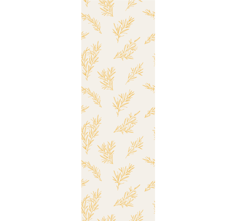 Golden tree branch over beige Flower Wallpaper - TenStickers