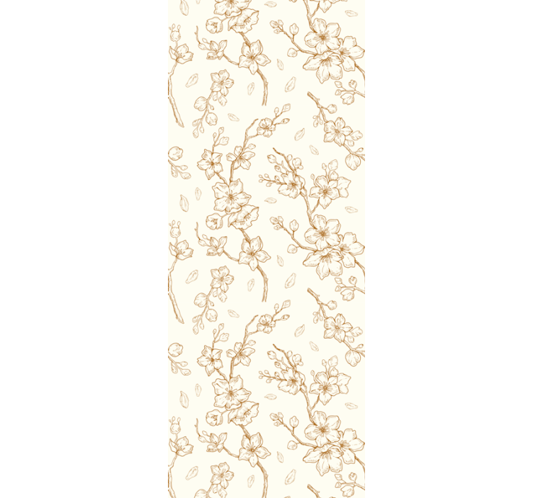 Floral Branch Design flowers wallpaper - TenStickers