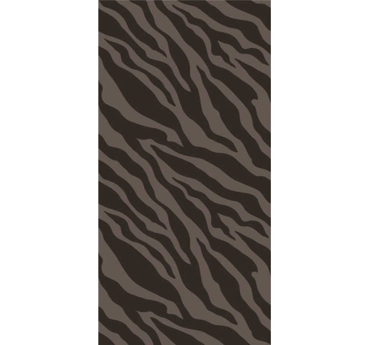 Stylish black and brown pattern wallpaper zebras - TenStickers