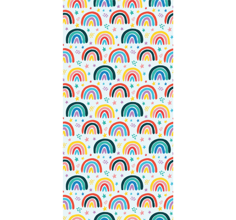 Rainbow Butterfly Collage wallpaper childrens room - TenStickers