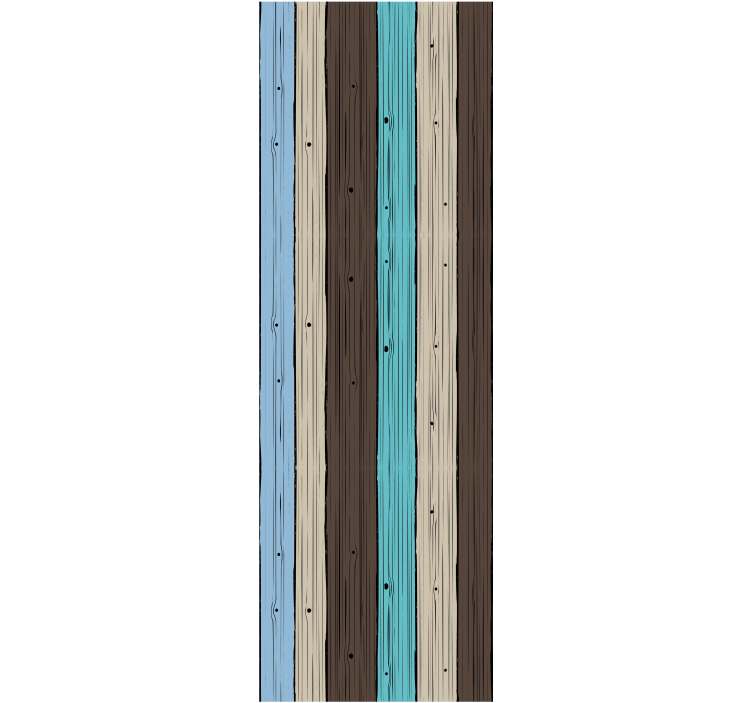 Stylized Planks wood effect wallpaper - TenStickers