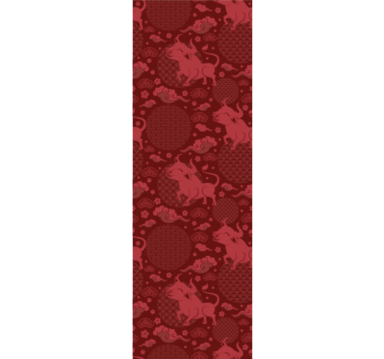 Lion Motif Design animals wallpaper - TenStickers