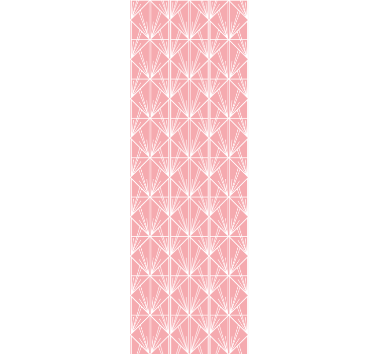 Geometric Pink Pattern contemporary wallpaper - TenStickers