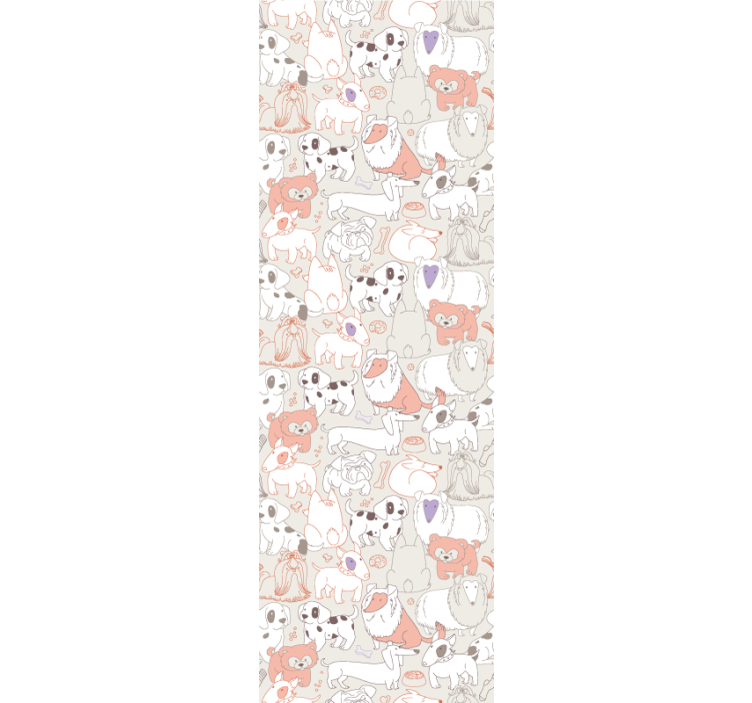 Playful Puppies Mural animals wallpaper - TenStickers