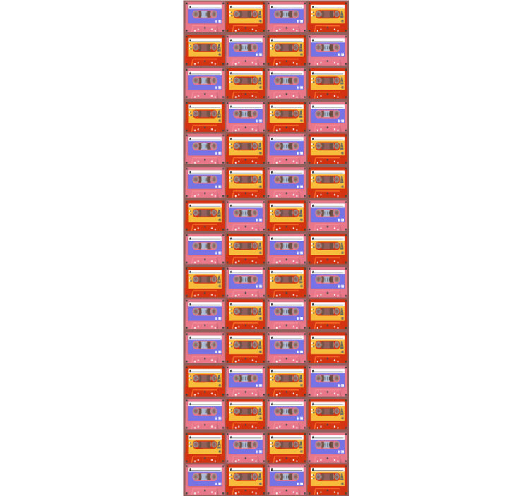 Retro Cassette Array art wallpaper - TenStickers