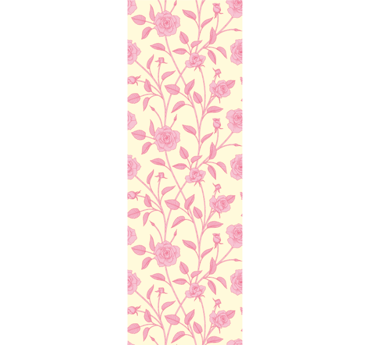 Charming floral arrangement entrance wallpaper - TenStickers